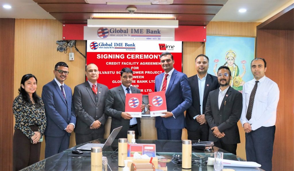 global ime bank and prime power contract for investing in solar energy in nepal