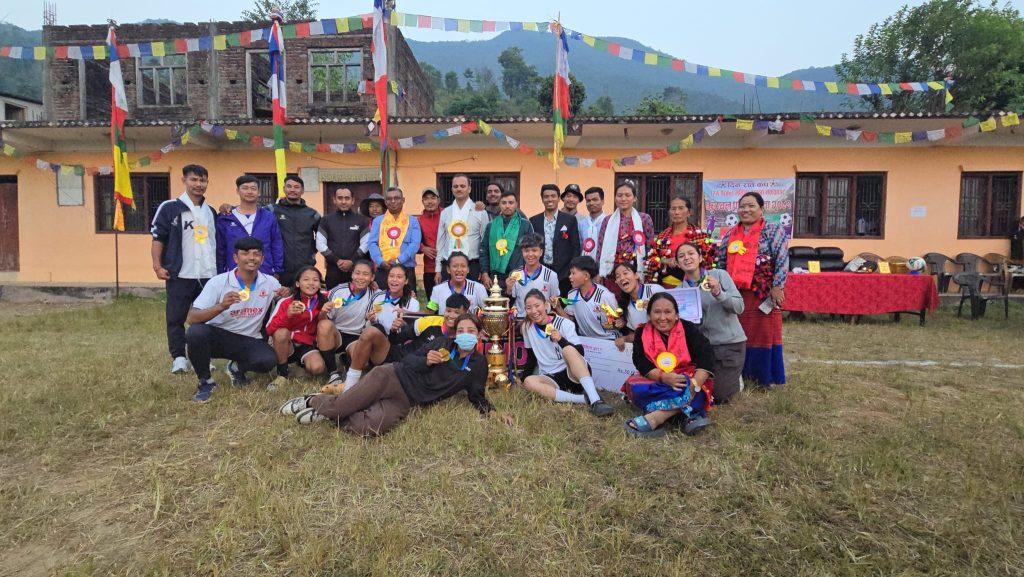nuwakot united footbal club women champion in din raat