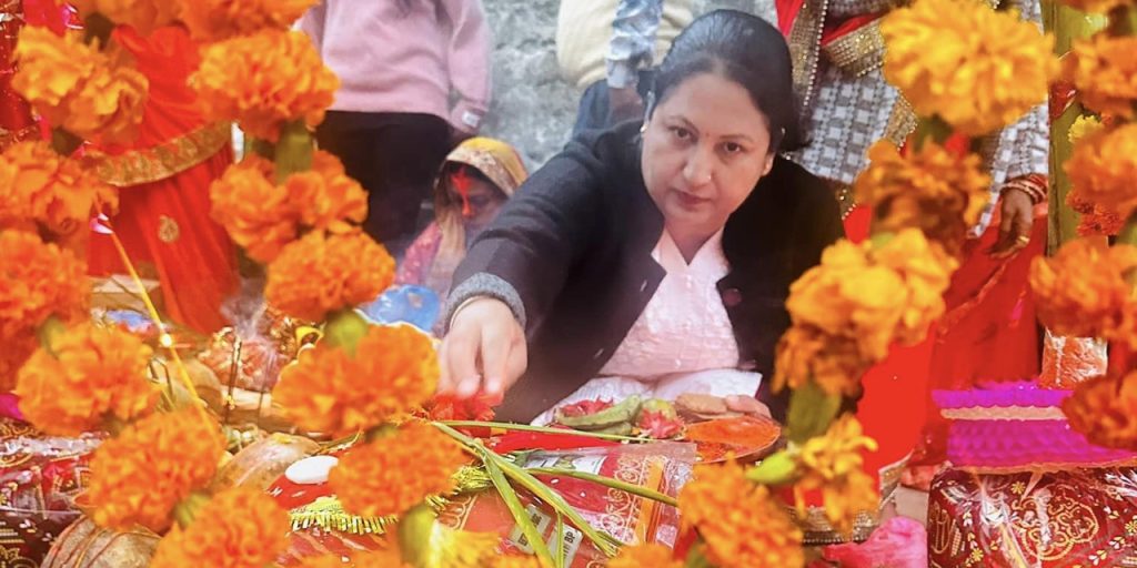 deputy mayor prabha bogati celebrated chhath parva 2081 in Nuwakot