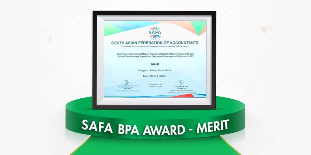nabil bank merit safa award
