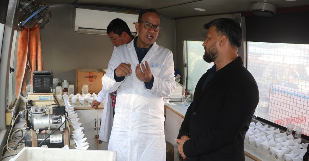 1047 model soil collection in testing camp counseling to mayor of bidur municipality