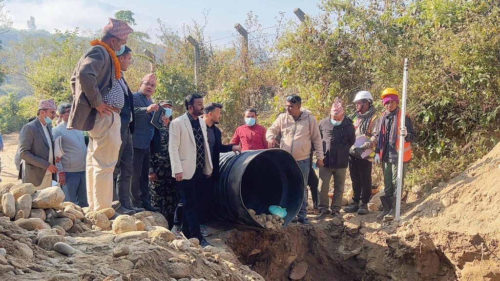 water supply minster pradip yadav in central jail waste management treatment plant Nuwakot