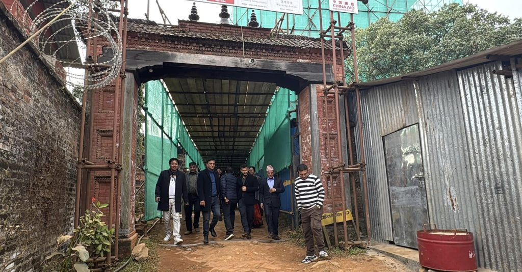 yogesh bhattarai visit Nuwakot Durbar area