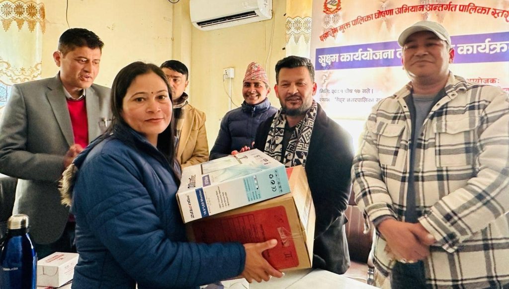 computer handover to urbar health center of Bidur Municipality Nuwakot