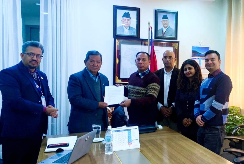 ai Nepal team meets IT Minister Prithvi Subba Gurung