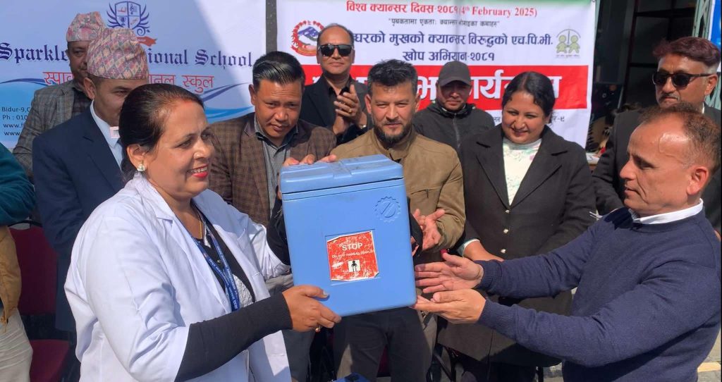 district coordination chief launches vaccination campaign against cancer