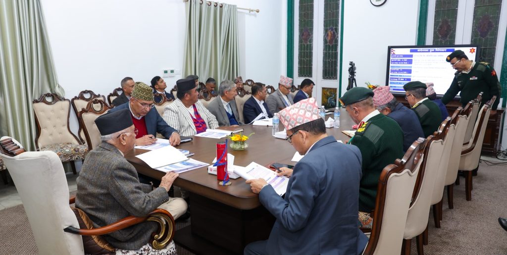 prime minister kp oli briefing tarai fast track highway