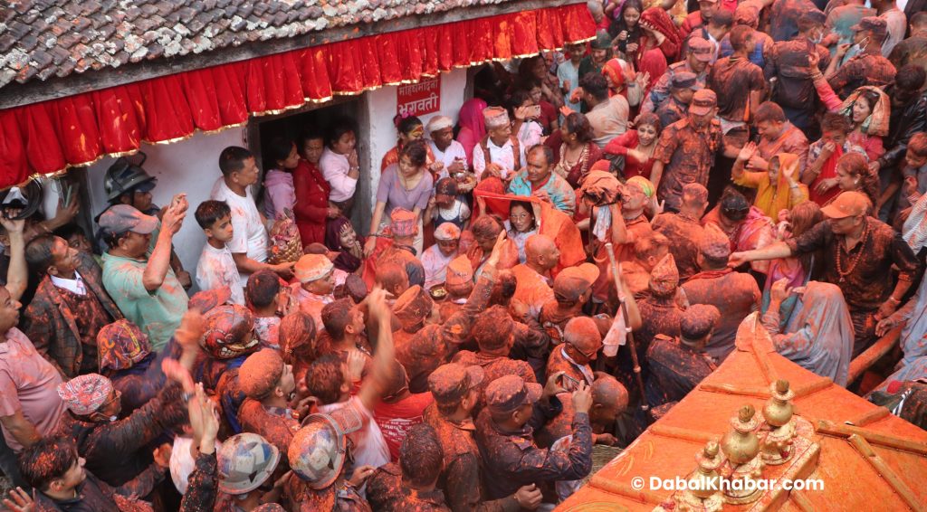 sindure jatra celebrated in Nuwakot Bhairavi Temple