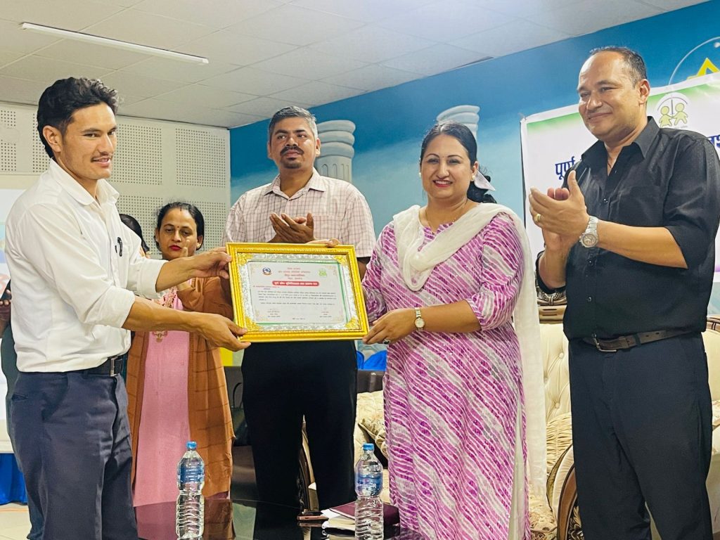 Bidur Municipality declared fully vaccinated and sustainable