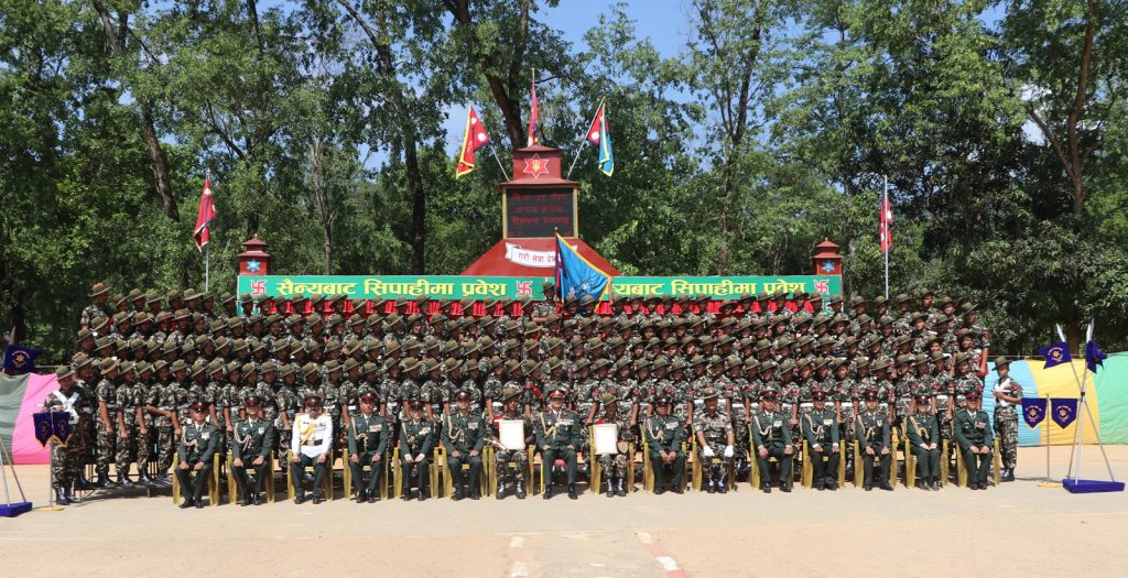 Number 1 nepal army training farewell in Nuwakot