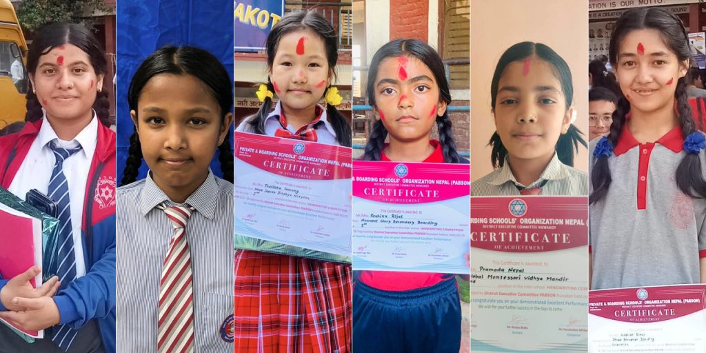 girls achived than boys in drawing and handwritting cometition Nuwakot Pabson