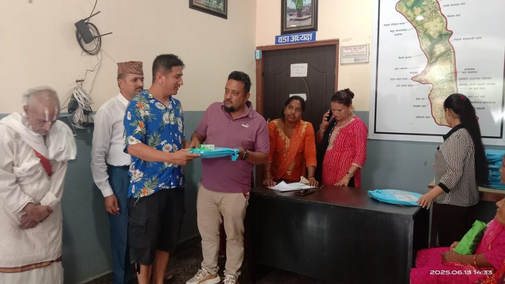 poshan bhatta distribute in Bidur 4 Nuwakot