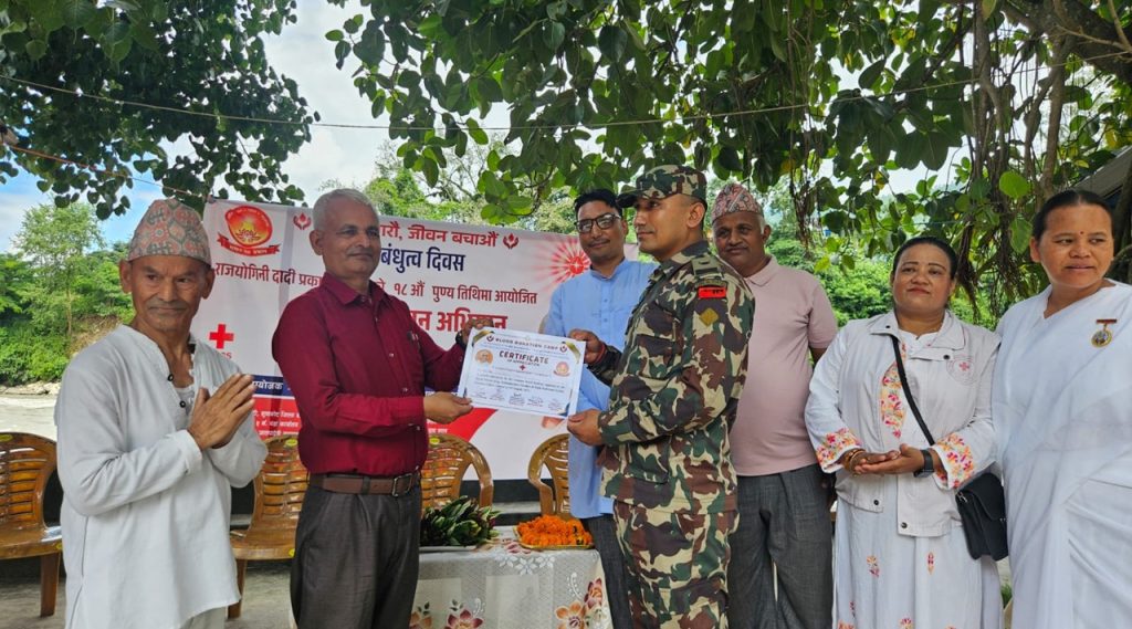 1 million blood unit in 100 hours donation in Nuwakot Nepal