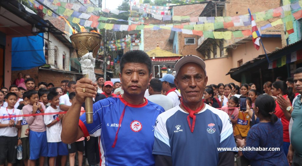 Baikuntha Manandhar attending in Nepal run at Trishuli Nuwakot