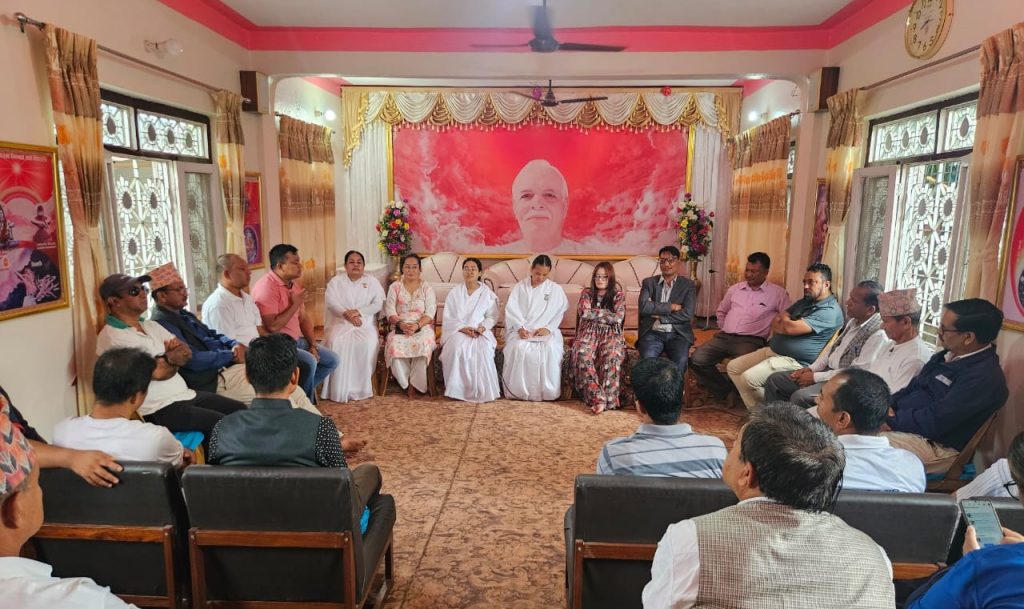 om shanti center discussion about blood donation in Nuwakot