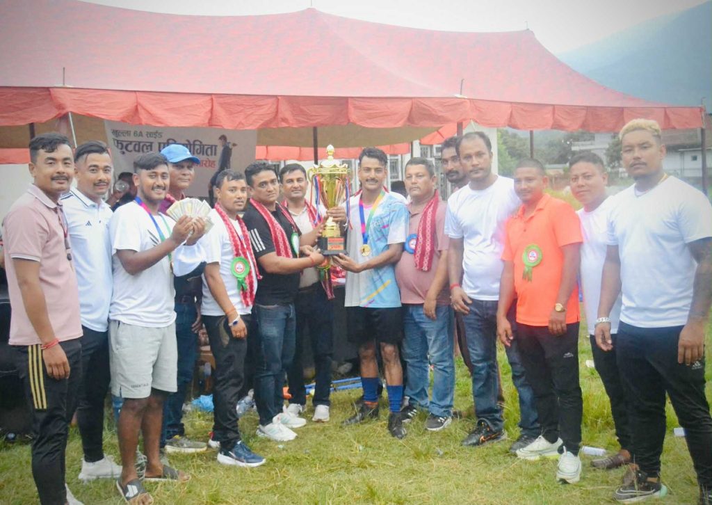 tapta yuva club nuwakot win six a side football tournament