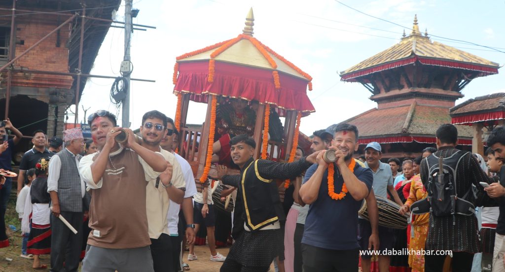 Goddess Kumari Rathyatra in Nuwakot