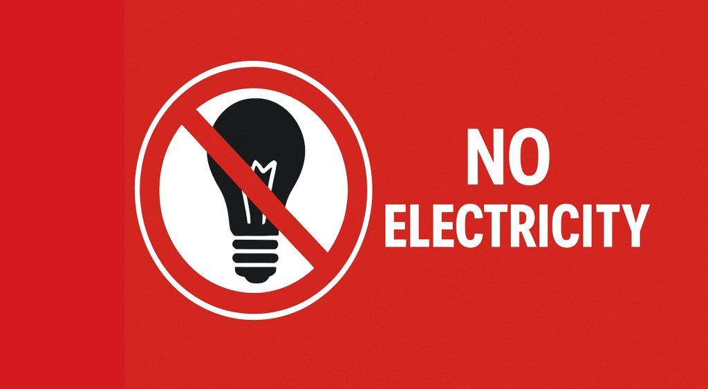 no electricity symbol