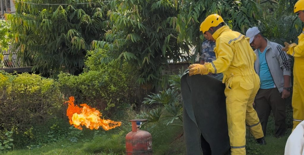 fire control demonstration in Nuwakot