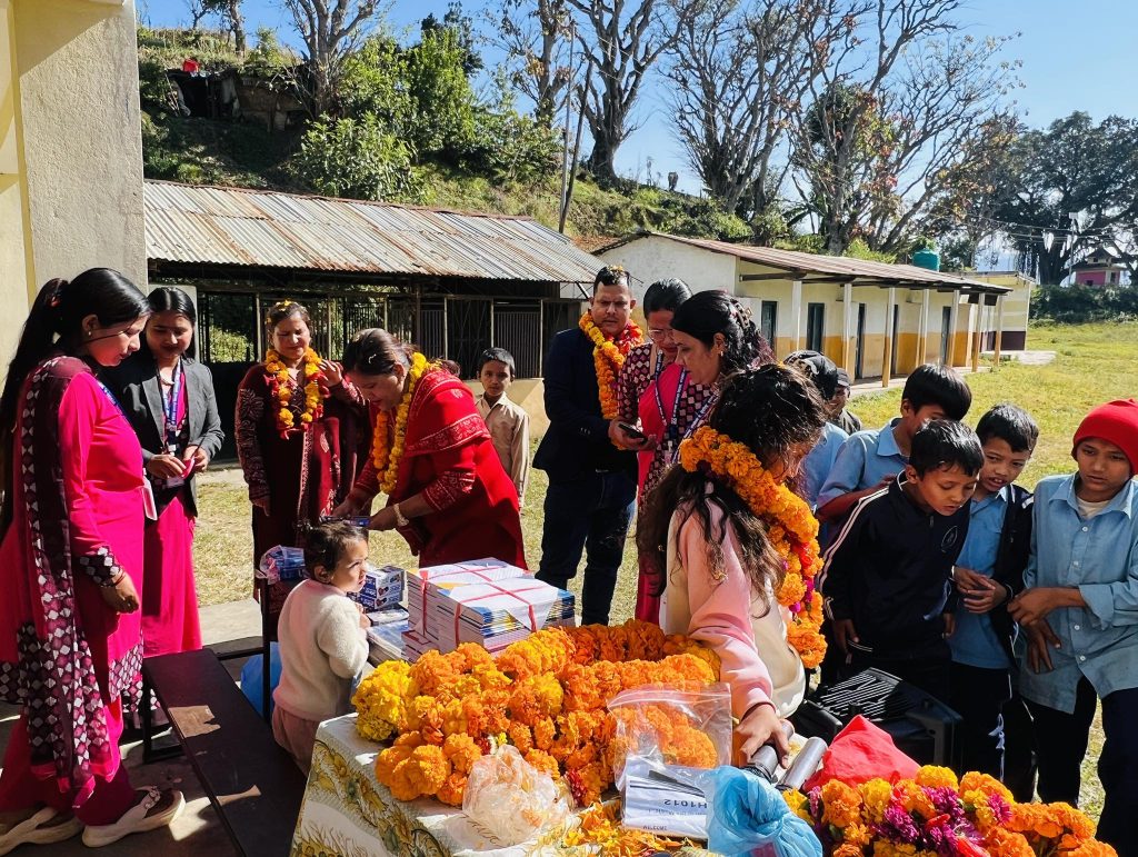 Distribution of educational and sports materials to schools in Tarakeshwar Rural Municipality Nuwakot