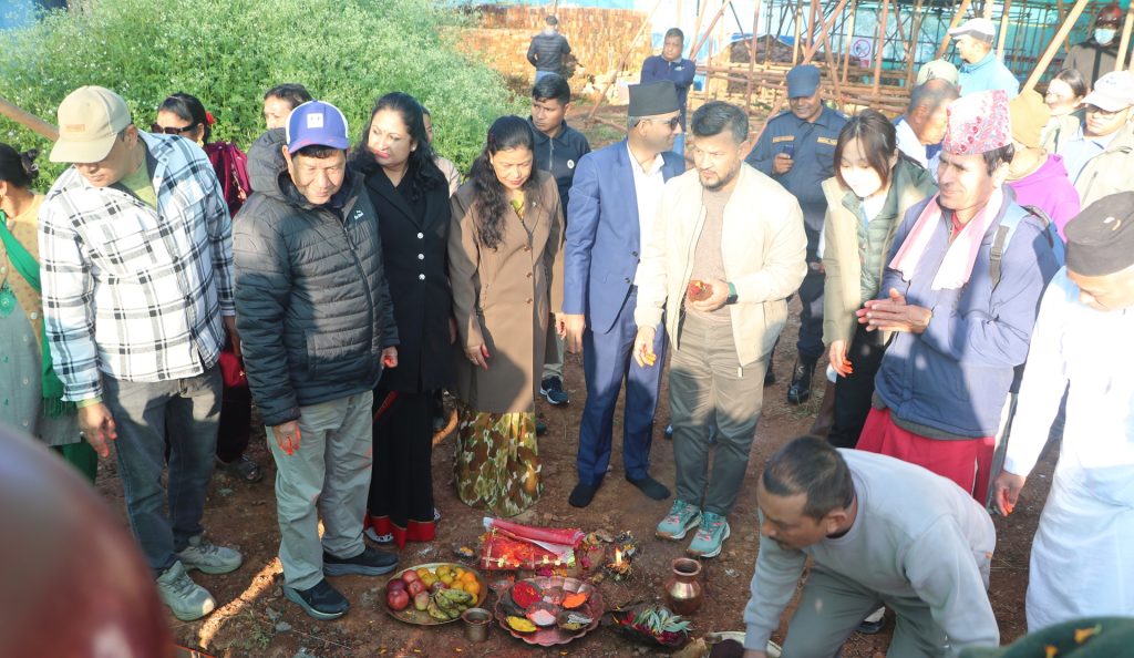 The pace of reconstruction work at the historic Nuwakot Durbar Square