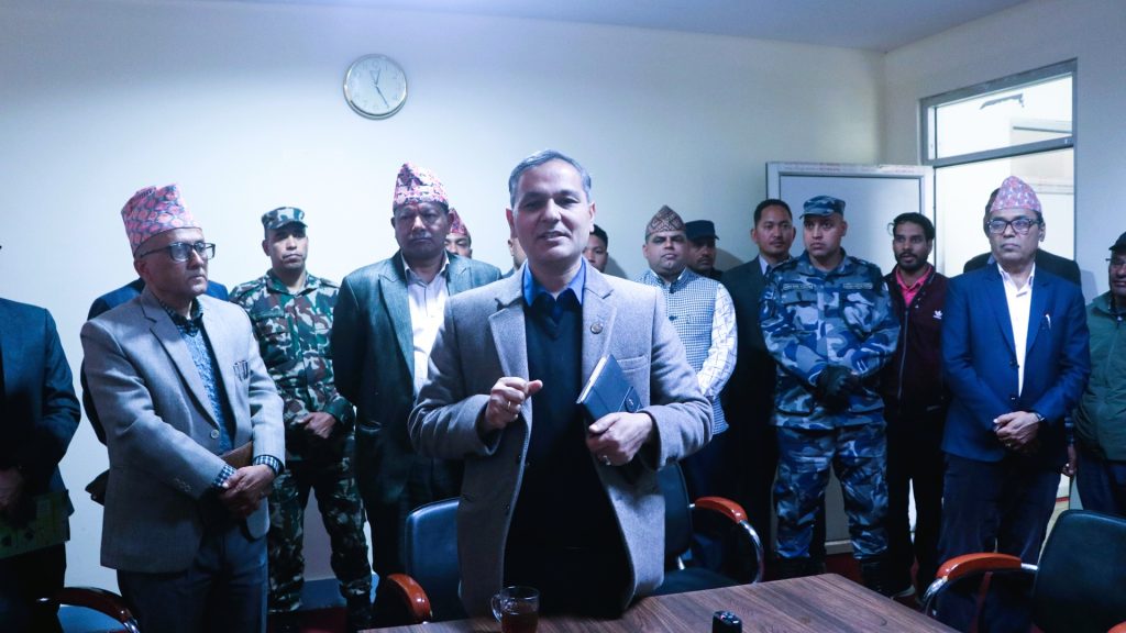 home minister om prakash aryal in Nuwakot