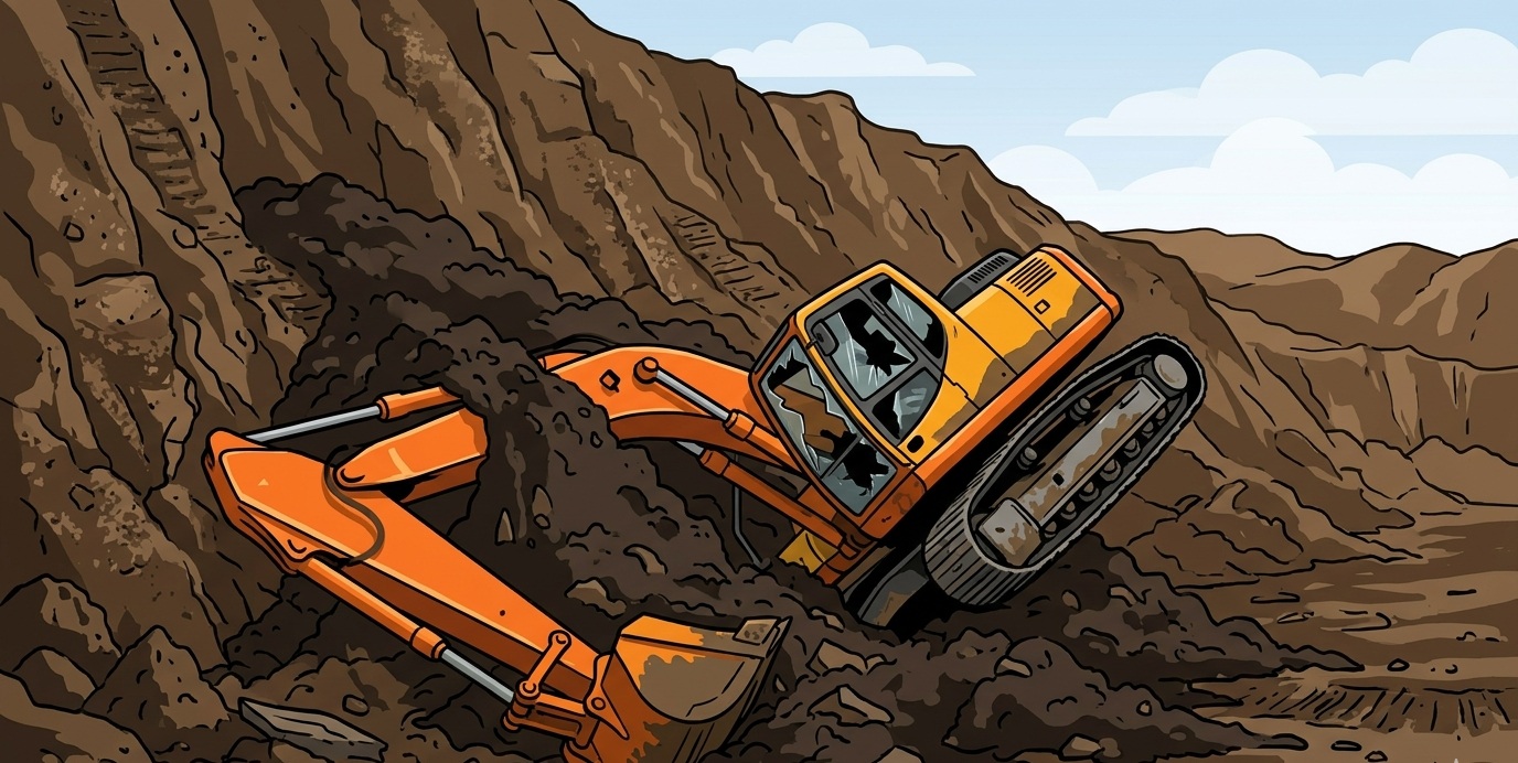 Excavator accident by Gemini