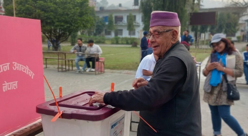 first voter in Bidur Municipality Battar 4 Nuwakot