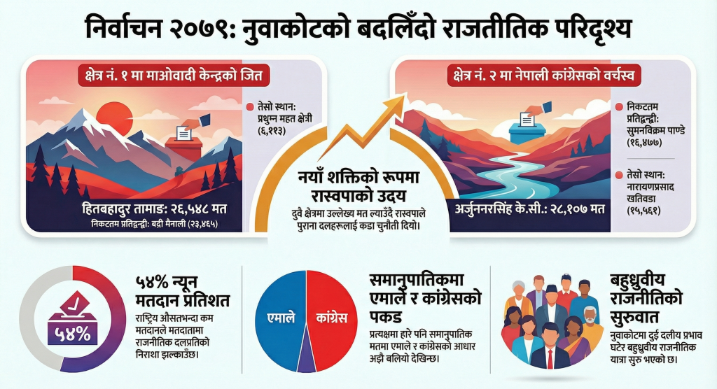 nuwakot political election results 2079