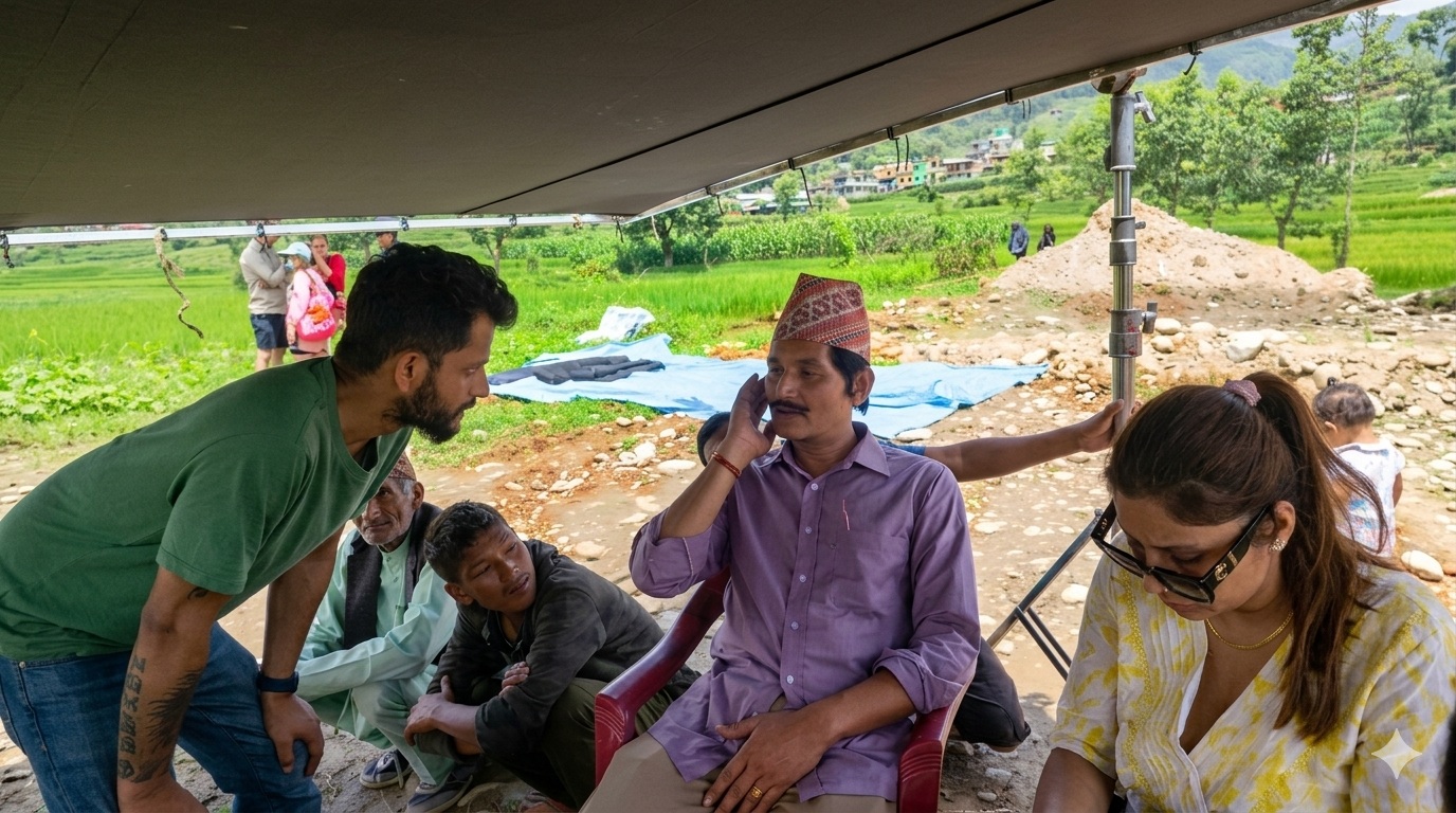 चलचित्र ‘काजी’को सुटिङ्ग युनिट नुवाकोटमा