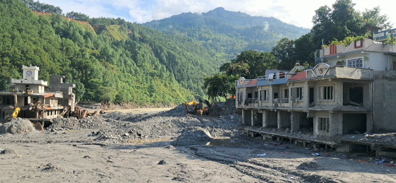 after flooding Shashi K Dangol house
