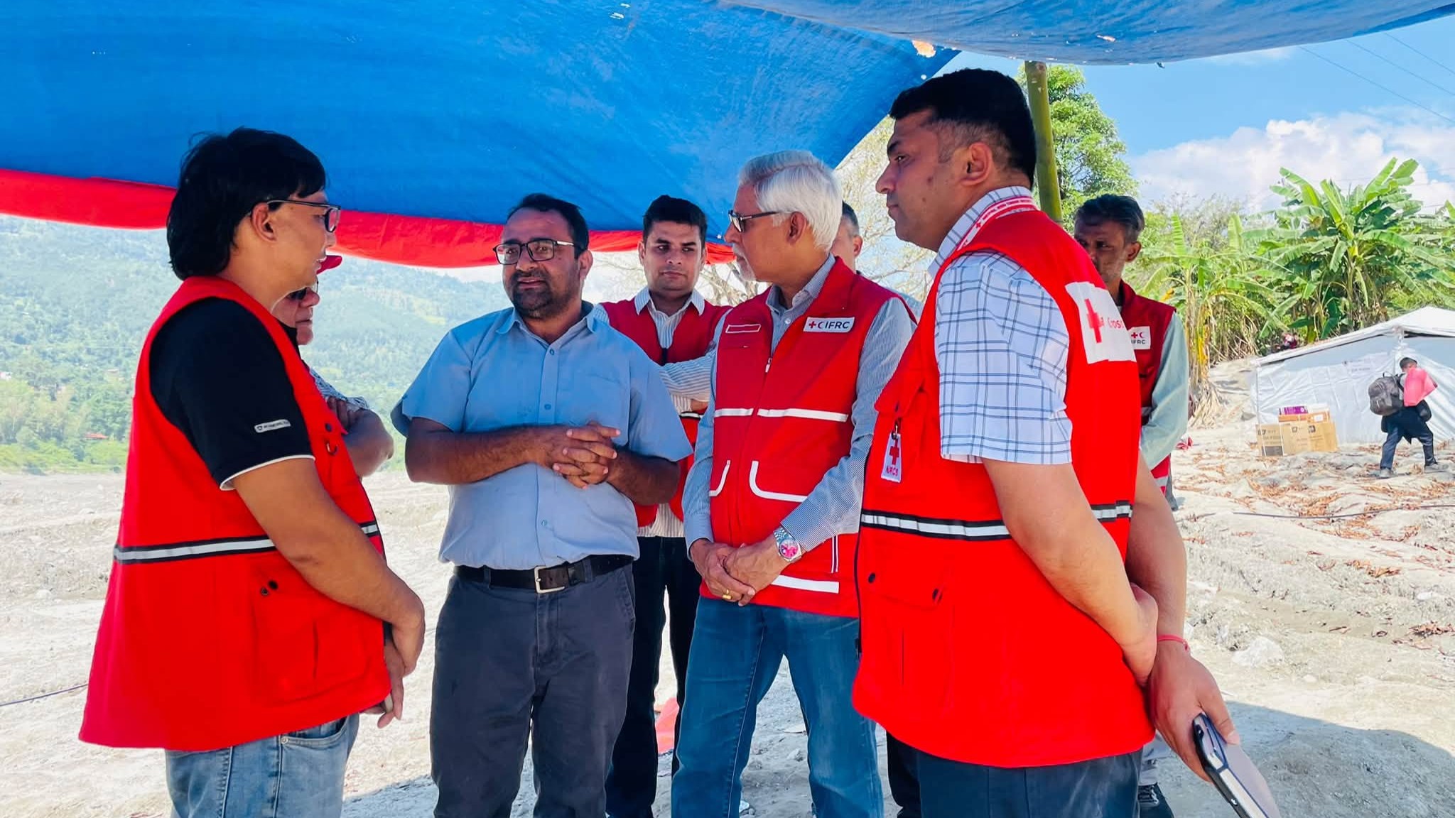 IFRC's meet Tribhuvan Trishuli Secondary School Headmaster
