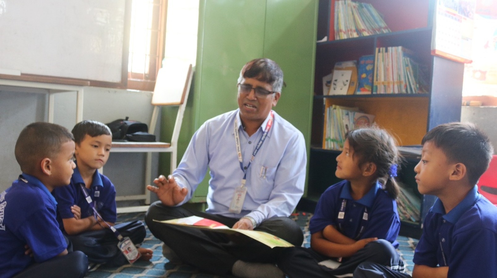 teacher teaching in classroom